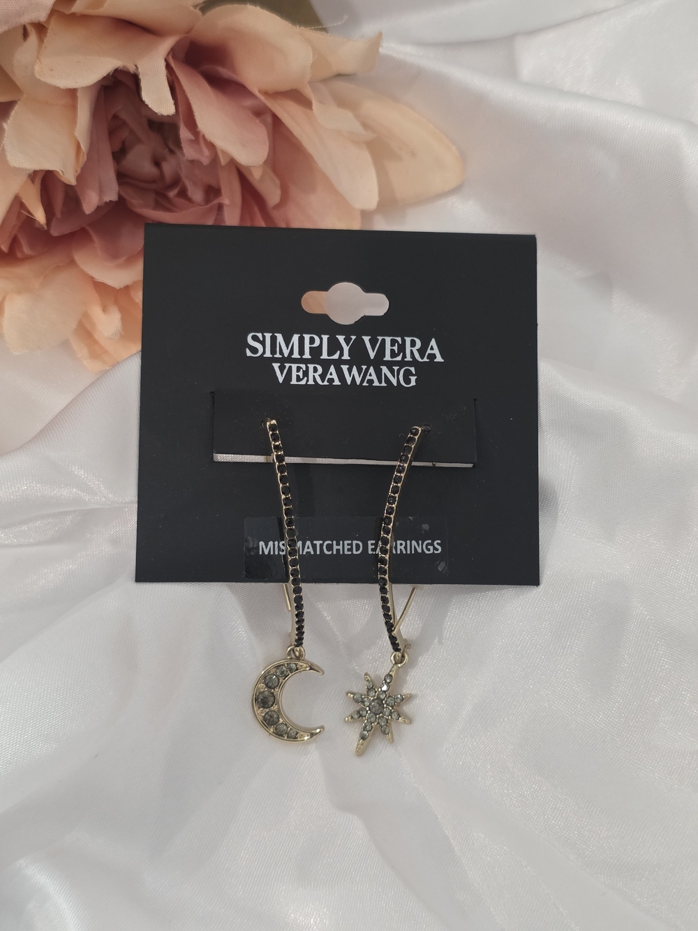 Simply Vera Vera Wang Gold Moon & Star Drop Mismatched Earrings